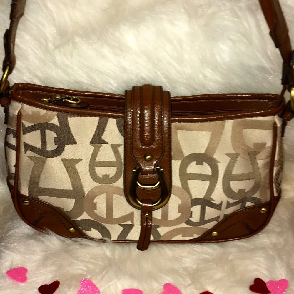 Vintage!!!! Etienne Aigner Monogram Shoulder Bag Y2K equestrian Leather
